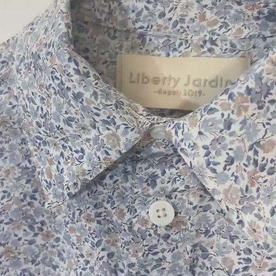 Liberty London Floral Boy Shirt, Handmade English Cotton Tana Lawn