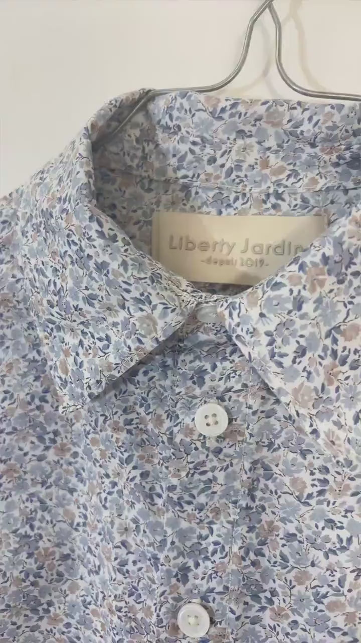 Liberty London Floral Boy Shirt, Handmade English Cotton Tana Lawn