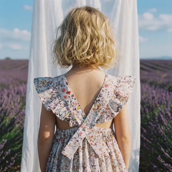 Liberty London Pinafore Sundress, Handmade Cotton Children-wear, Personalised Customised Botanical Dress, Sustainable Eco-friendly Clothing