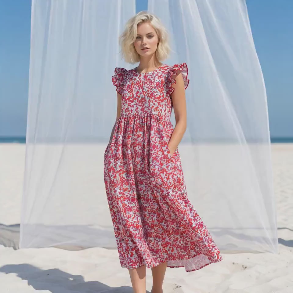 Liberty London Smock Sleeveless Sundress, Handmade Sustainable Womenswear, Personalised Cotton Botanical Clothing, Tailoring Dress