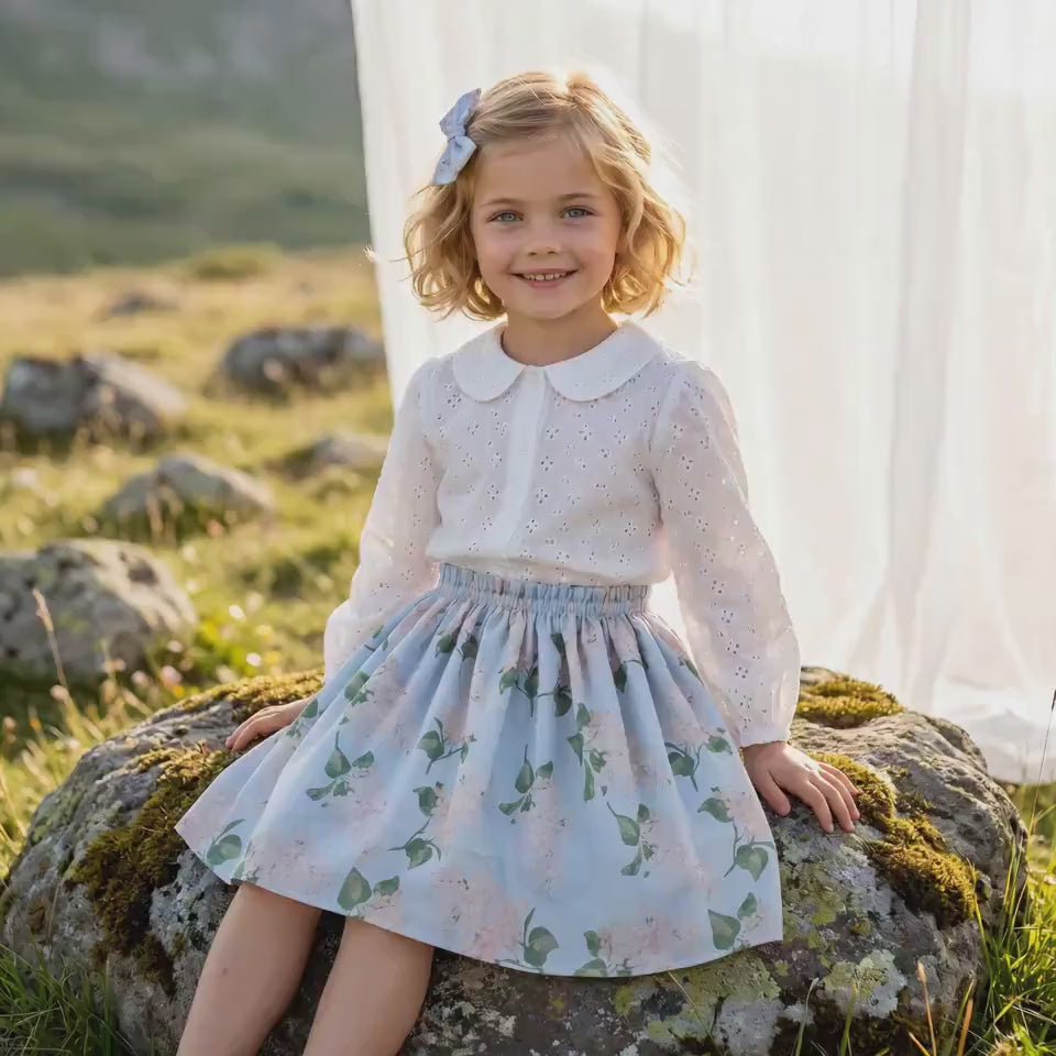 Liberty London Handmade Floral Print Skirt, Botanical Sustainable Children Clothing, Personalised Customised Outfit, Cotton Tana Lawn Skirt