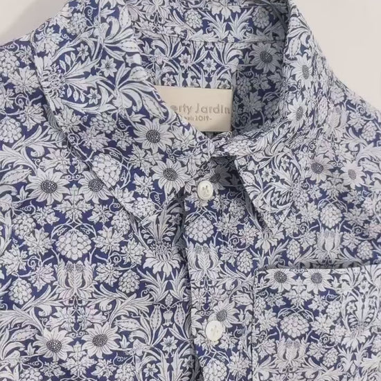 Handmade Liberty London Cotton Shirt, Floral Print Long Sleeve Top